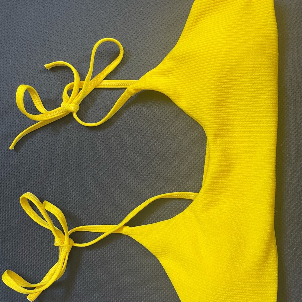 Yellow ZAFUL tie bikini